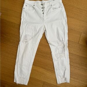 Frame Denim - White Distressed Jeans